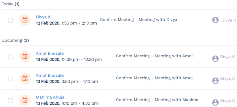 Calendar feature